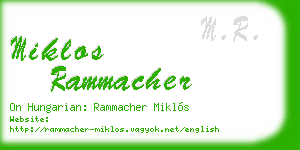 miklos rammacher business card